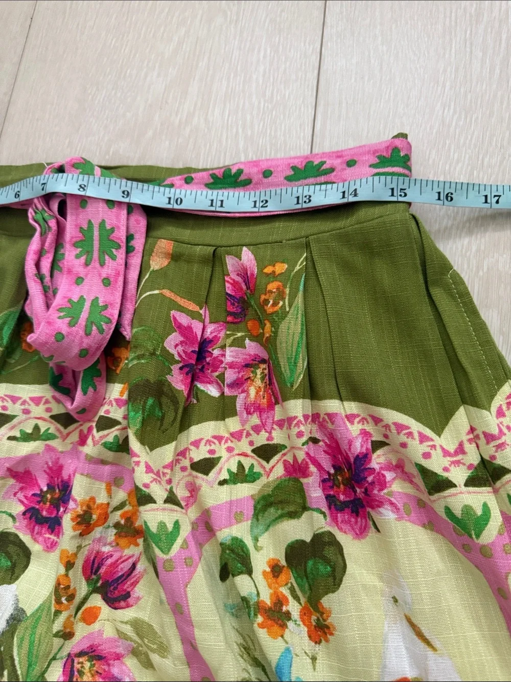 Rose & Olive Floral Tiered Maxi Skirt in Yellow, Green & Pink